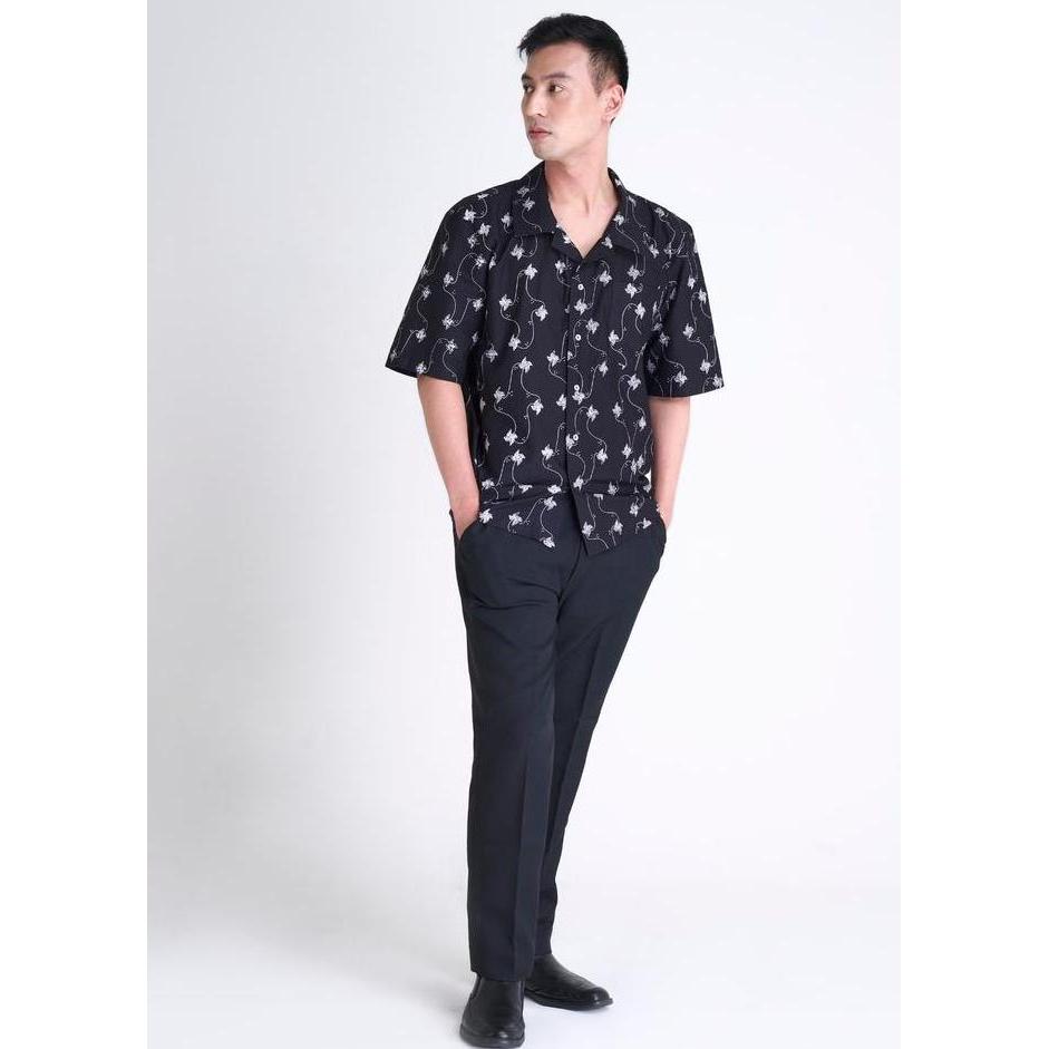 Black Angkah Batik Shirt - OE x Wilsen Willim