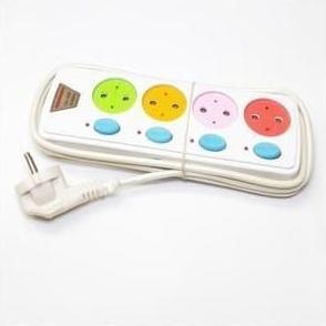 (Allthebest) Colokan Stop Kontak 3 4 5 Lubang + Saklar individual Sunfree Yokohama