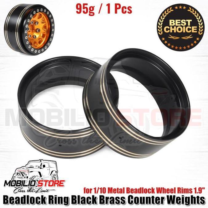 Beadlock Ring Black Brass Counter Weights 1.9 For Metal Beadlock Rims