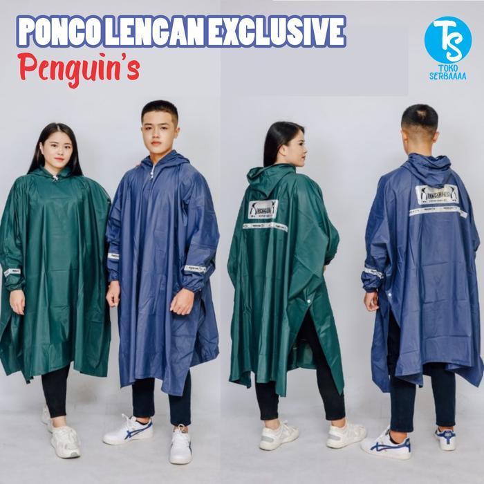 Jas Hujan Mantel Raincoat Poncho Ponco Lengan Exclusive Penguin