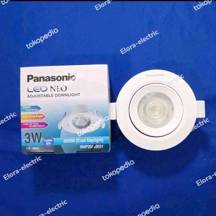 Lampu Downlight Spot Sorot LED 3 Watt Neo Adjustable Panasonic