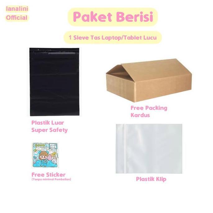 Tas Sleeve Sarung Bag Laptop Lenovo Ideapad Slim 13,3 Inci Gambar Lucu