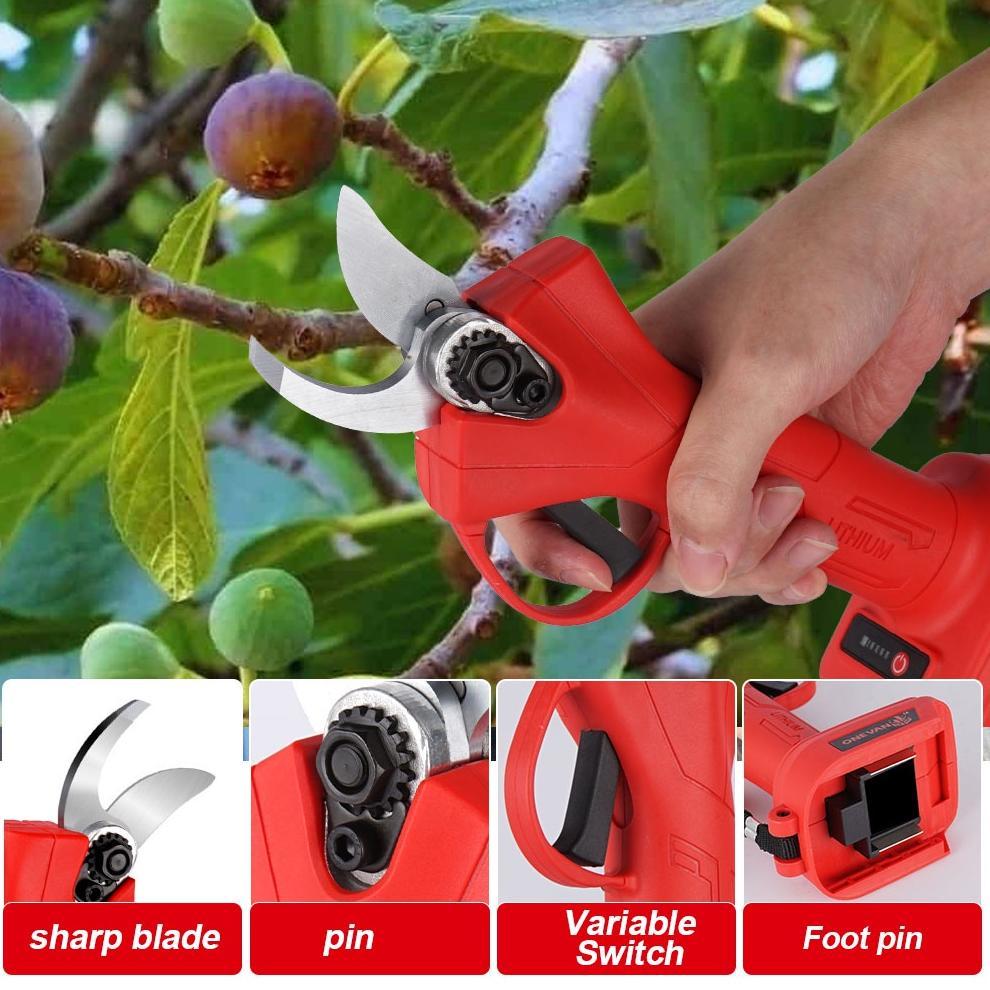 IRONHOOF 24V Gunting Dahan Listrik Gunting Taman Elektrik Garden Cordless Pruning Shear Scissors Pem