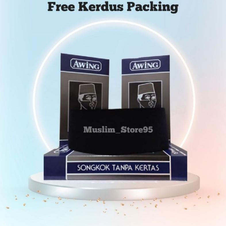 Songkok Awing AC Tinggi 8,9,10,11,12 Original Produk | Kopyah Awing | Peci Awing | Songkok Awing