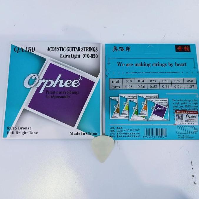 Gongging- Senar Gitar Orphee Akustik Qa140 - Qa150 - Qa160 Senar Gitar Orphee Original