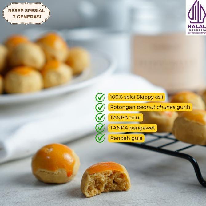 Skippy Balls | Eggless Peanut Butter Cookies by Bakeballs | Kue Kering Halal, TANPA Telur, Rendah Gu