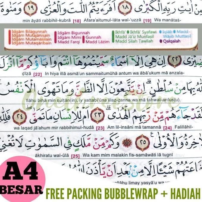 AlQuran Besar A4 LATIN PEMULA MUDAH BACA Al Quran Terjemahan latin