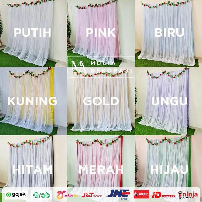 Kirimcoyy- Backdrop Kain Lamaran Decoration Background 2M Abutai Tile