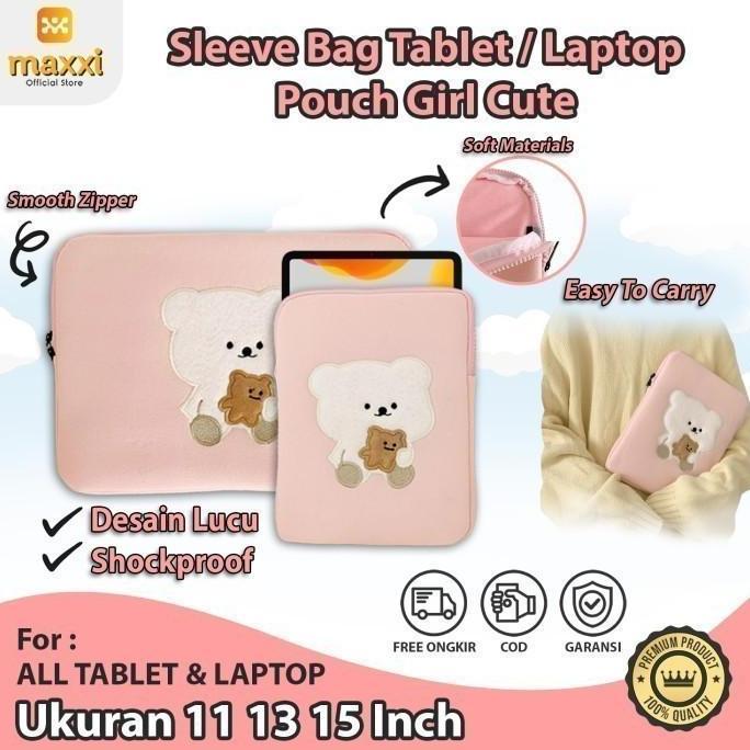 Laptop Ukuran 12 13 14 Inch Tas Laptop Sleeve Anak Cute Case Cover