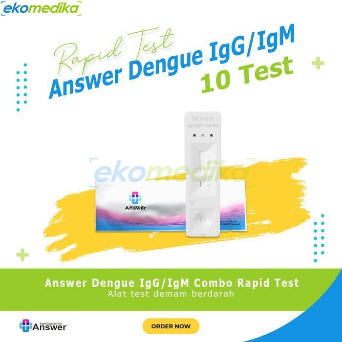 Answer Dengue IgG/IgM Combo Rapid Test / Alat Test DBD Answer Inst 10 Test