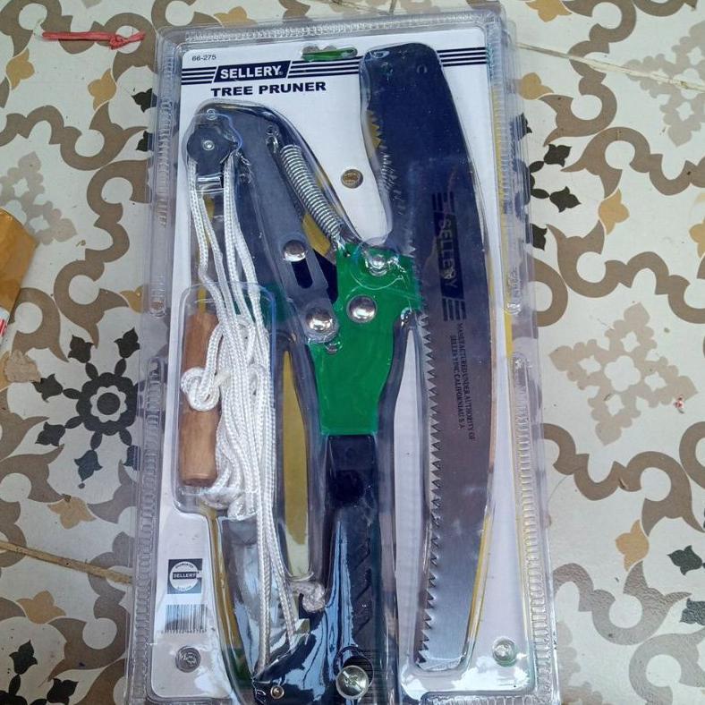 Gunting Batang Dahan Pohon Baja Karbon  Tali Tarik