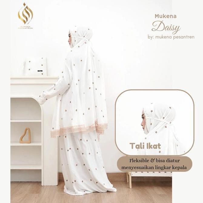 Otwkirim- Mukena Potongan Berlengan Rayon Bordir Daisy/ Mukena Haji Umroh Ikhrom Atasan Bawahan Muke