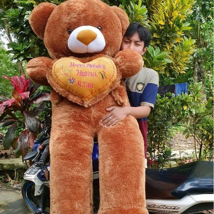 Gas,Cod- Boneka Teddy Bear Super Jumbo Tinggi 1.5Meter(Free Ukir Nama?)