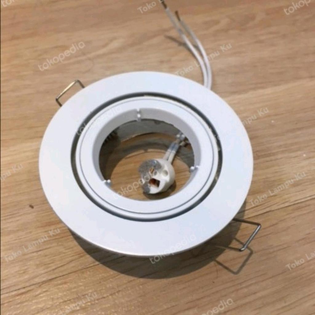 KAP LAMPU MR16 / RUMAH DOWNLIGHT MR16 / HOUSING MR16 / CASING MR16 - Putih