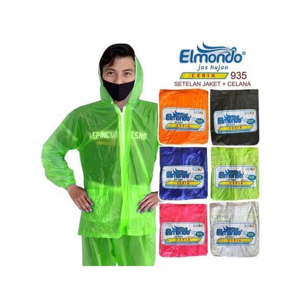 Jas Hujan Jaket Celana Ceria Elmondo Biru Hijau Pink