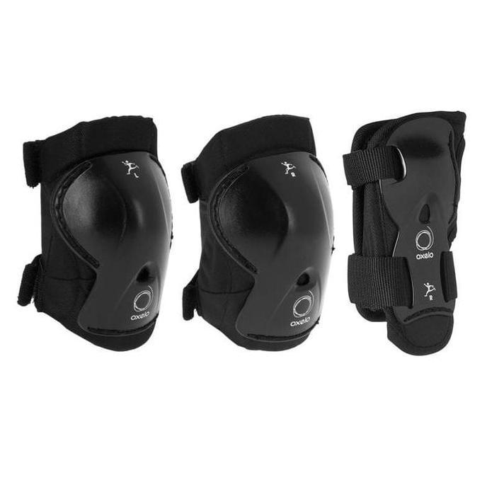 Oxelo Dekker Sepatu Roda Anak Play Inline Skate and Protector Set of 3 Olah Raga Outdoor Pelindung L