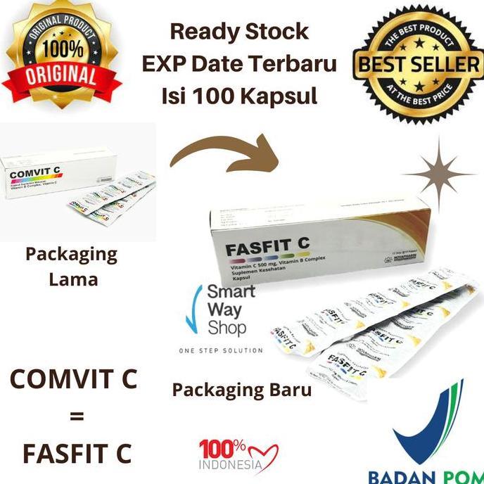 Cod,Bisa- Ready Stock Comvit Vit C 500 Mg + B Complex 1 Box Isi 100 Hrg Supplier