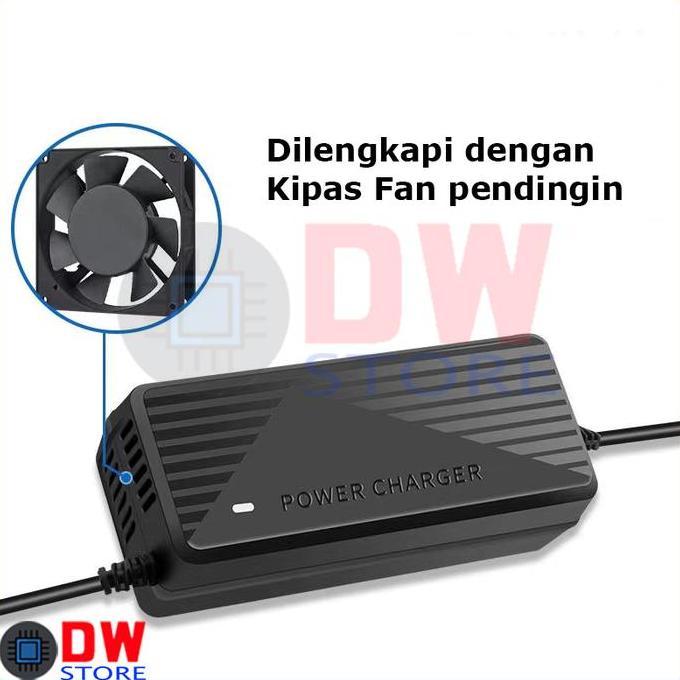 Lansungkirim- Adaptor Charger Baterai Aki Lithium 18650 36V Output Dc 42V 2A