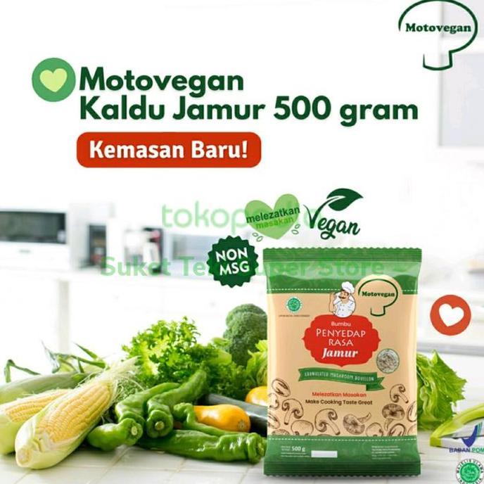 Foodgret- Kaldu Jamur Motovegan Penyedap Alami 500Gr Halal Mantap