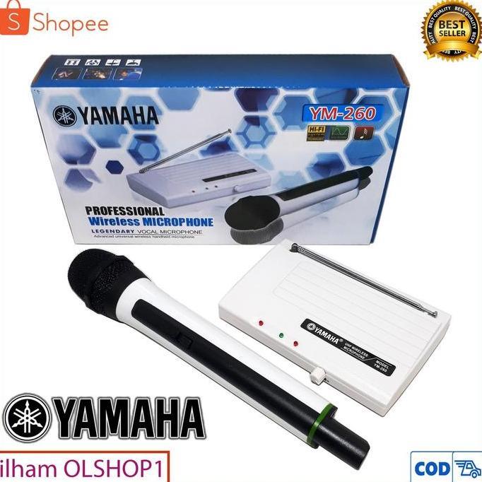 (Allthebest) Yamaha YM-260 Profesional Microphone Single Wireless - Mic Suara