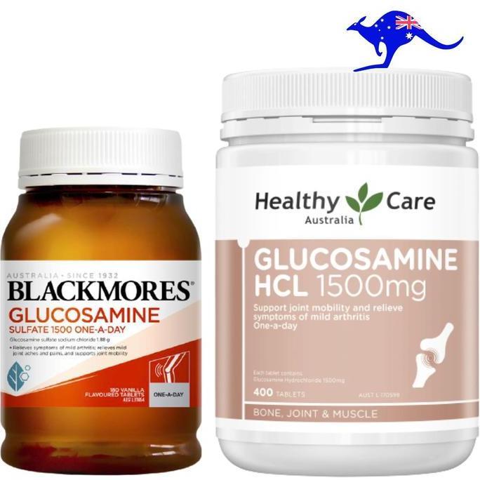 Cod,Bisa- Blackmores Glucosamine Sulfate 1500 Mg 180 Tablets / Healthy Care Hcl 1500Mg 400 Tablet / 