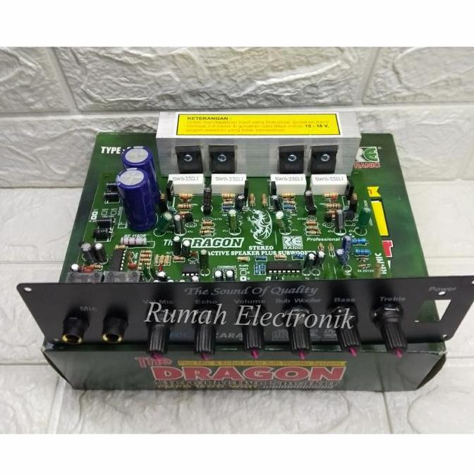 Kit Power Aktif Stereeo Dragon Mic Echo Subwoofer