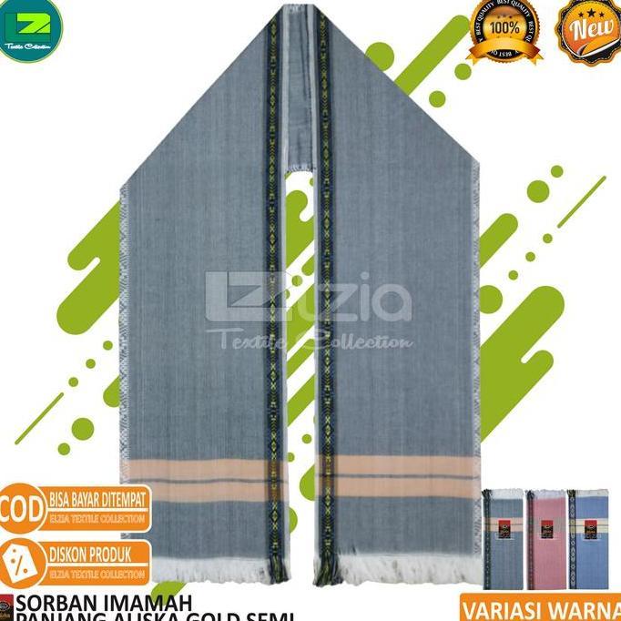 Cute- Sorban Panjang Sorban Aliska Jumbo Gold Soft Warna