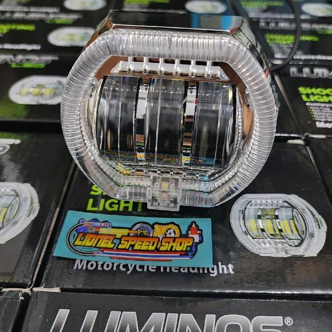 Lampu Projie Billed Luminos Led 3 lensa motor mobil biled 35 watt 12 -24 volt 2.5 inch motor mobil