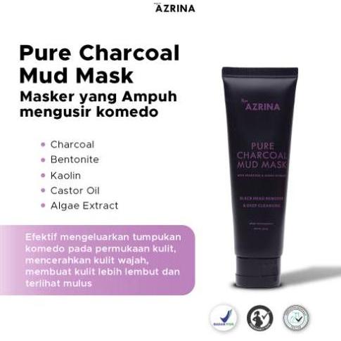 Bytcwr- BpomAzrina Charcoal Mud Mask / Azrina Acne Purifying Clay Mask Original / Azrina 2X Super Ch