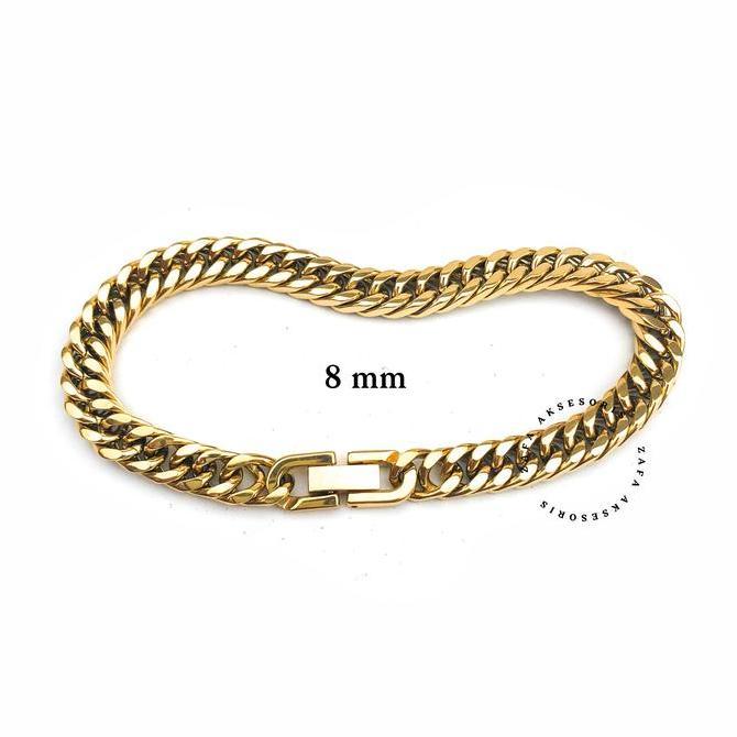 Goldsand- Gelang Rantai Titanium Pria Anti Karat - Fury Gold