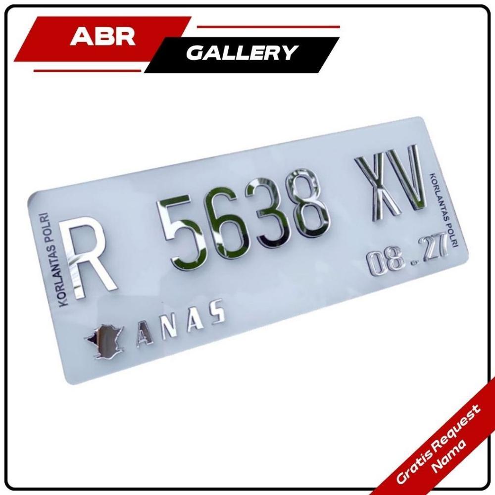 COD Plat Nomor Timbul Crome Sepeda Motor Baut Tanam