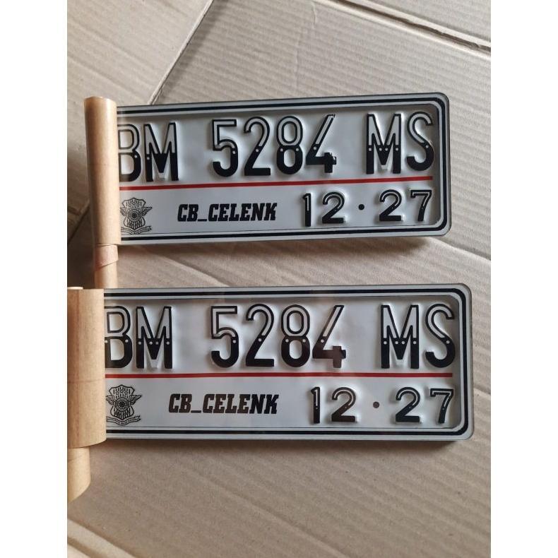 COD plat nomor motor lapis mika akrilik variasi baut tanam putih hitam cb tiger mega pro vixion R15 