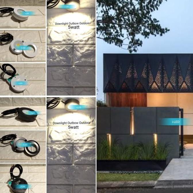 Bestone- Downlight Outbow 5 watt Hitam Natural 4000K Lampu Tempel LED Outdoor