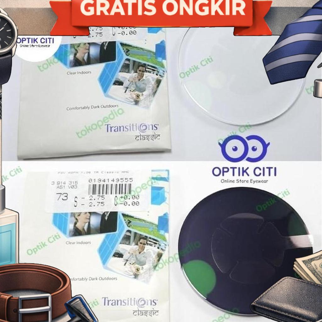 Lensa Kacamata Photochromic Crizal Essilor Transition Classic 1.56