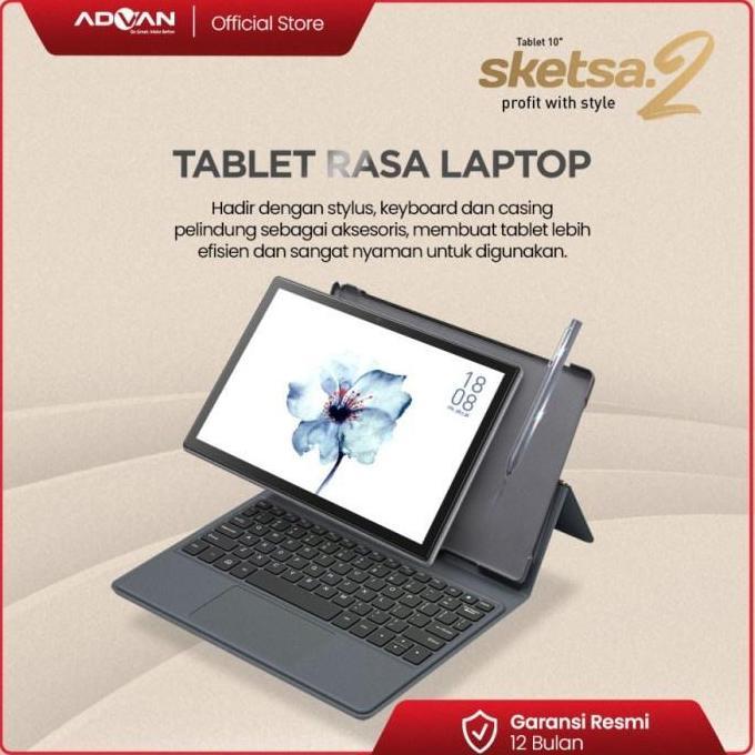 Bestone- Advan Tablet Sketsa2 / Sketsa 2 10 inch 4/64 Ram 4GB Internal 64GB