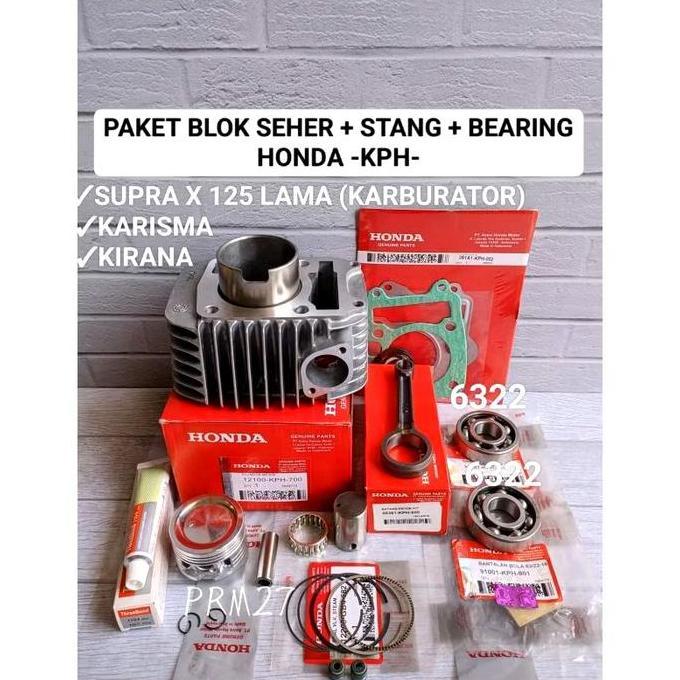 Paket blok + seher + bearing (KPH) Supra x 125 lama karbu/karisma/kirana