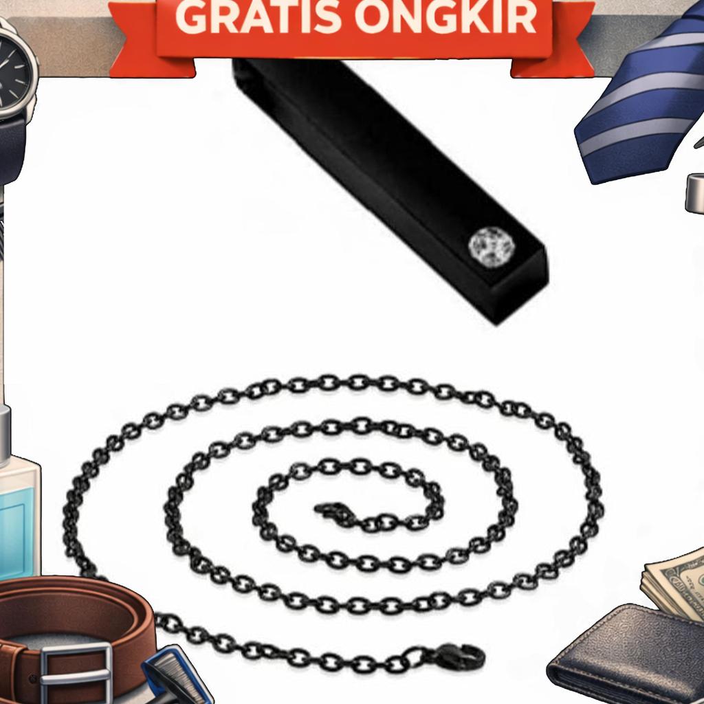 Liontin Bandul Pria Wanita Gratis Kalung Pendant Titanium Necklace