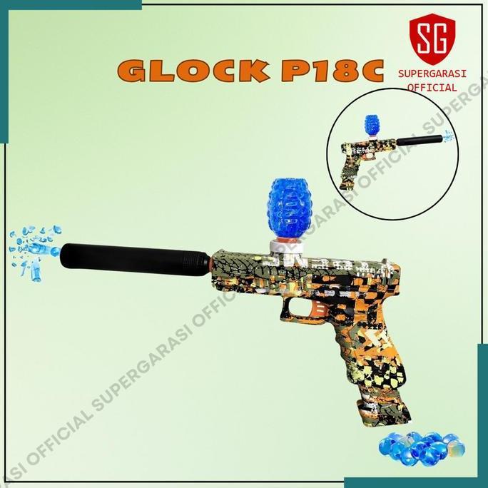 BEST SELLER / PREMIUM Tembakan anak Glock p18c Mainan outdoor anak laki-laki