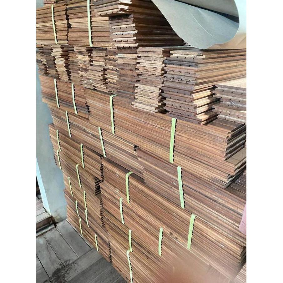 Berat Aktual Lantai Kayu Parket Solid Merbau unFinish