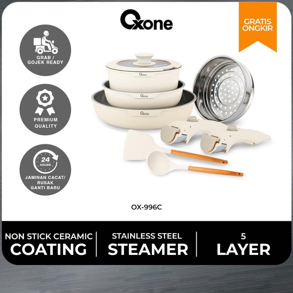 Oxone OX996 Nestlie Stackable Cookware with Detachable Handle