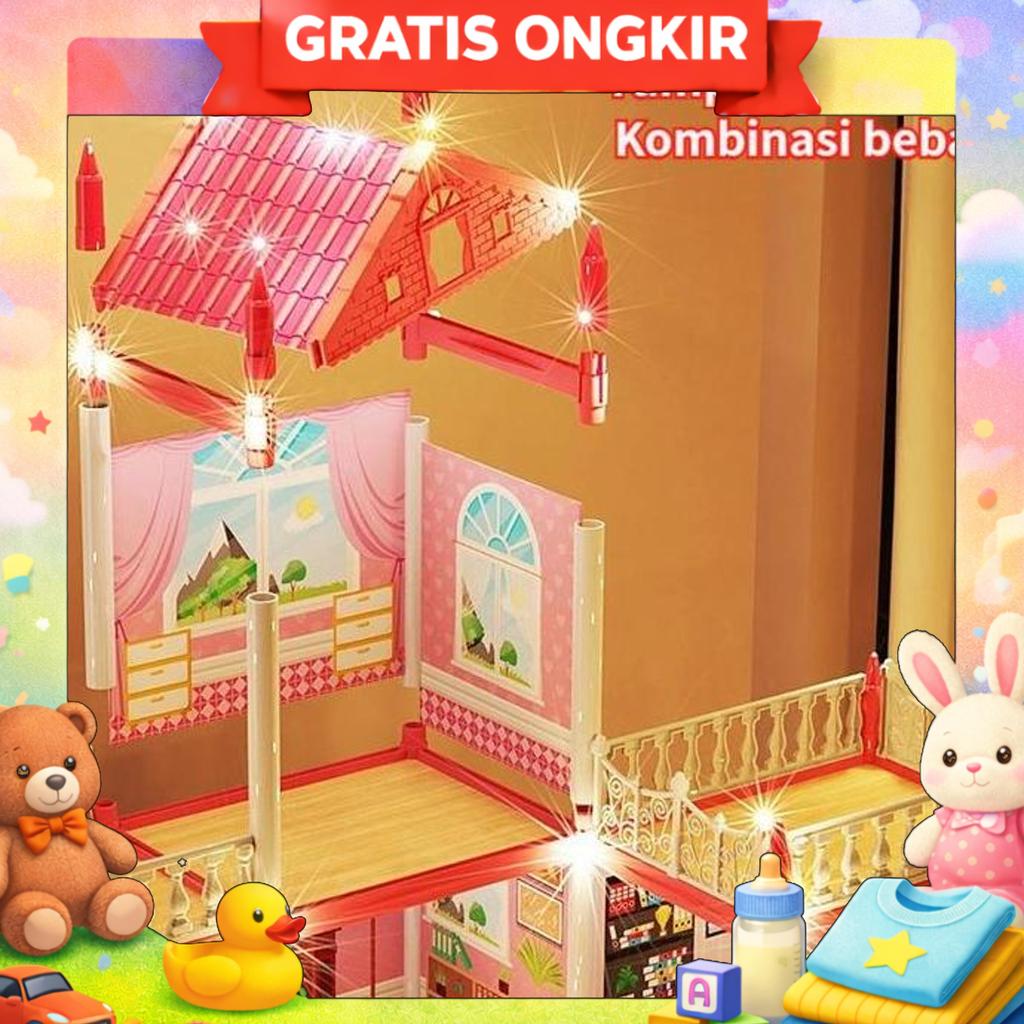 Mainan Kastil Putri Bergaya Disney Untuk Anak Perempuan, Rumah Bermain Dan Mainan Anak Perempuan