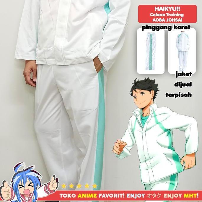 Promo Celana Sport Training Pants Anime Cosplay Putih Tosca Aoba Johsai