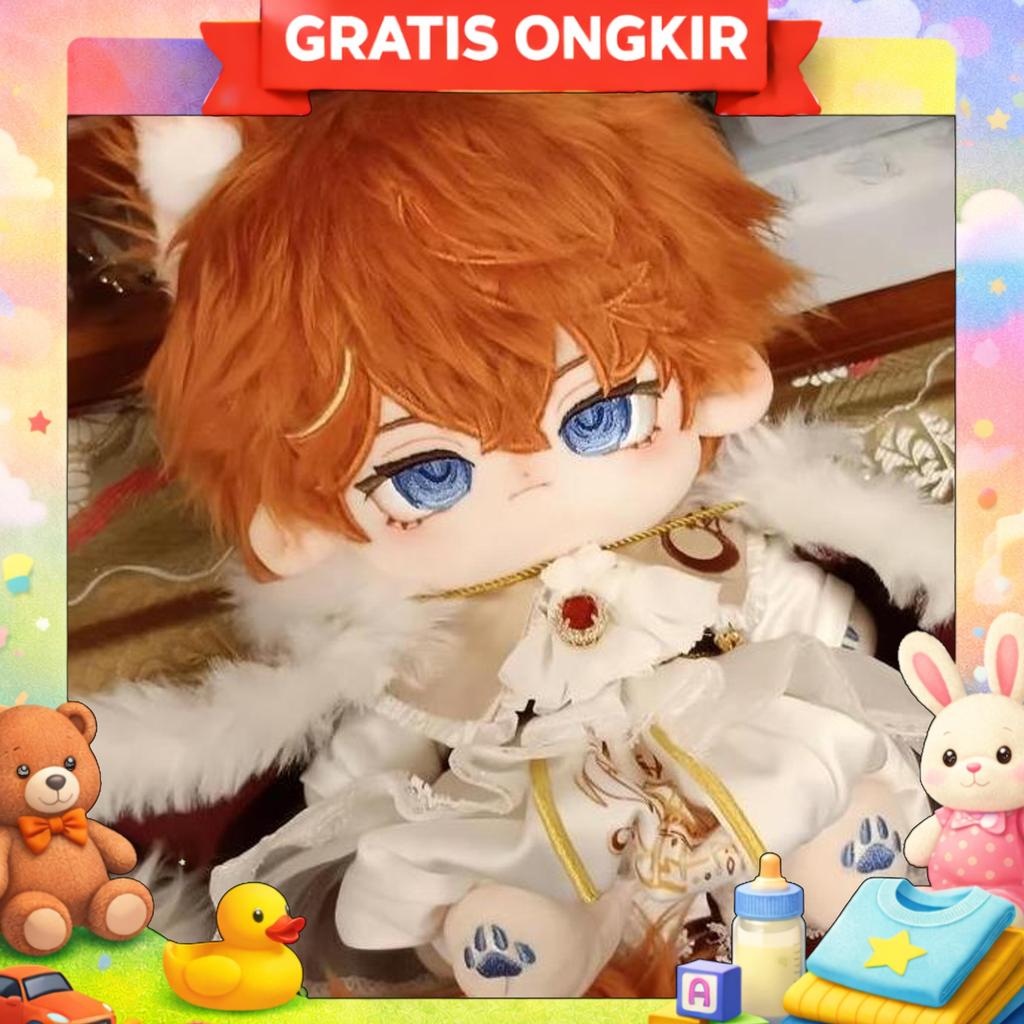 Boneka Katun Genshin Impact Karakter Pria Tartaglia Merchandise Game~20Cm Mainan Plush Lucu Genshin 