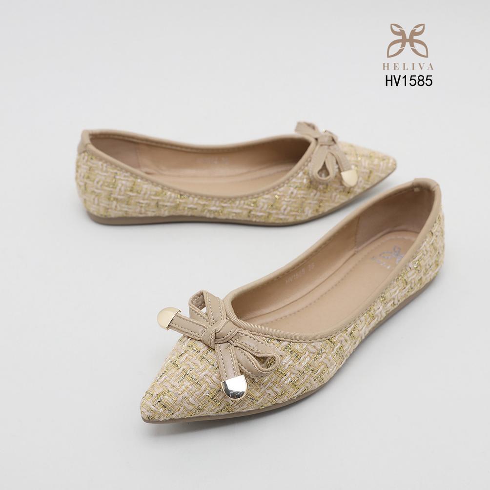 A120 GDS HELIVA Coco Sepatu FlatShoes Sol 1cm Wanita HV1585