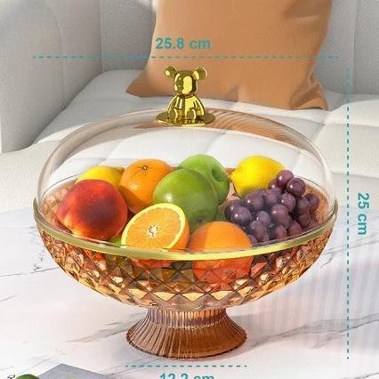 Tahan Lama Tudung Saji Nampan Mangkok Aesthetic Piring Buah Ruang Tamu / Wadah Saji Piring Buah Rak 