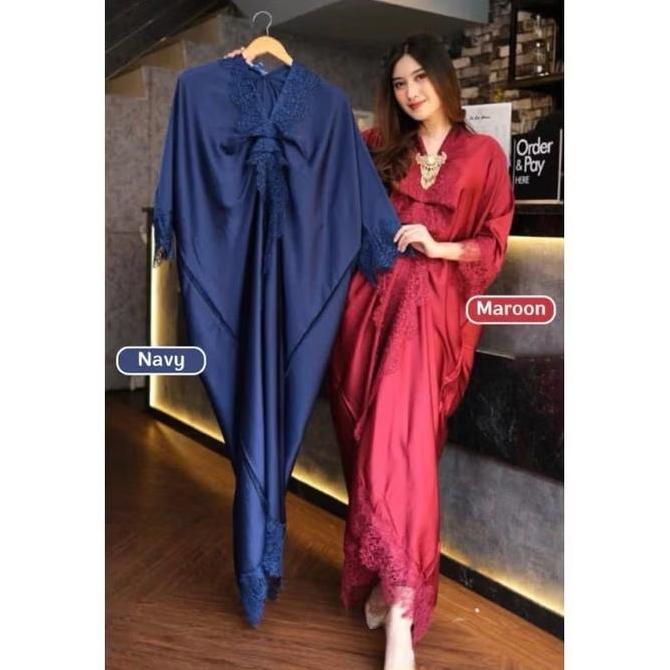 Kaftan polos satin velvet premium Wanita- Kaftan pesta, kondangan
