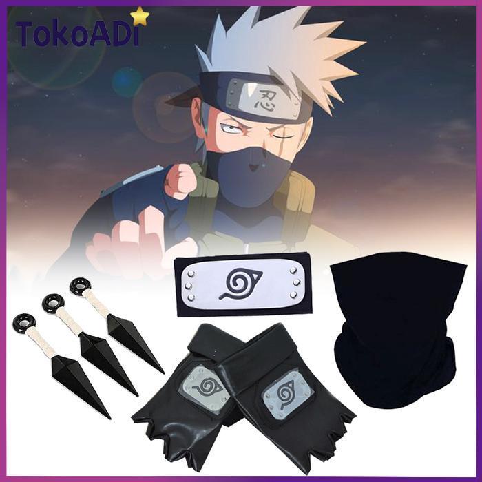 Set 7Pcs Cosplay Kakashi Naruto Headband Kakashi Mask Kakashi Gloves