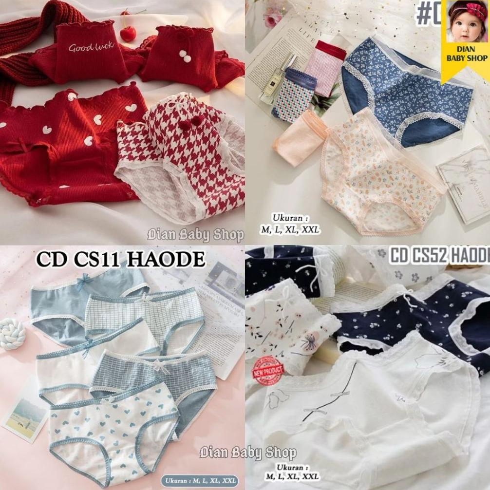 Isi 6Pcs || TERMURAH Celana Dalam Wanita Motif Lucu | CD Wanita Dewasa Remaja (( HAODE ))