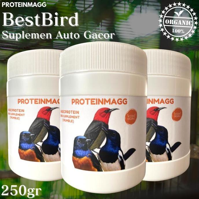 Proteinmagg Suplemen Protein Untuk Burung 250 gr Extra kicau Gacor