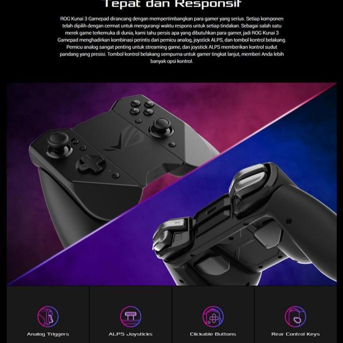 Original Asus Rog Kunai 3 Gamepad Joystik Phone 5 Ultimate 5S Pro New